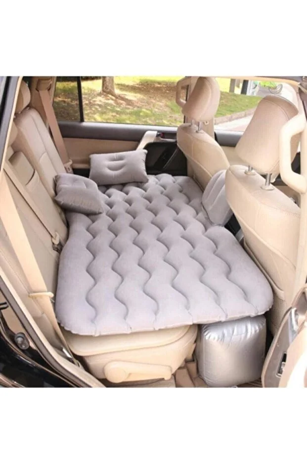 Şişme Yatak Araba Ve Kamp Yatağı Çanta Elektrikli Pompa Tamir Kiti Ve Yastıklı Yatak Seti